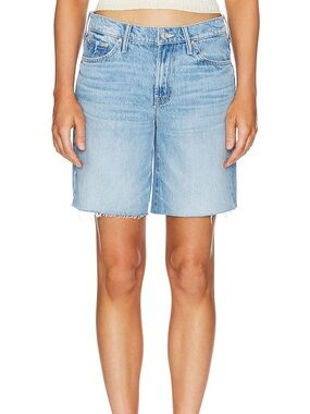 MOTHER Light Blue High-Rise Denim Bermuda Shorts